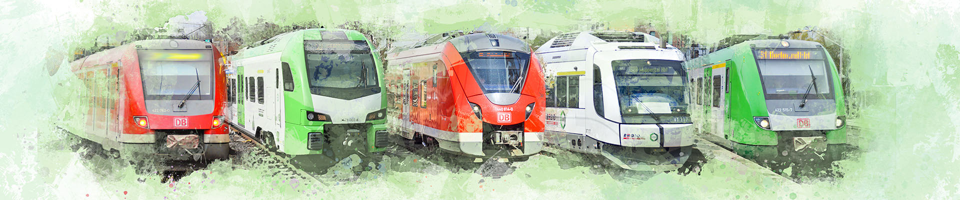 Collage der S-Bahn-Fahrzeuge